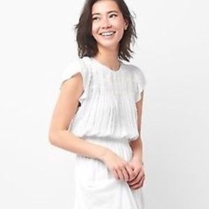 Small Gap Midi Smock Dress White